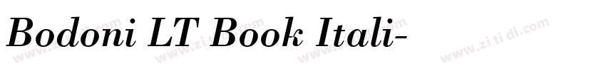 Bodoni LT Book Itali字体转换
